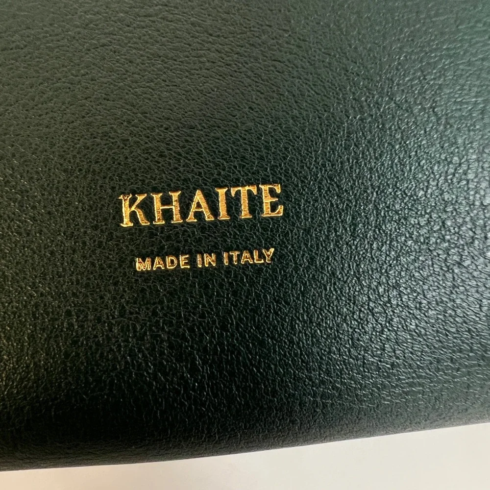 KHAITE  Augusta Leather Cross-Body Bag - Dark Green - Picture 6 of 7
